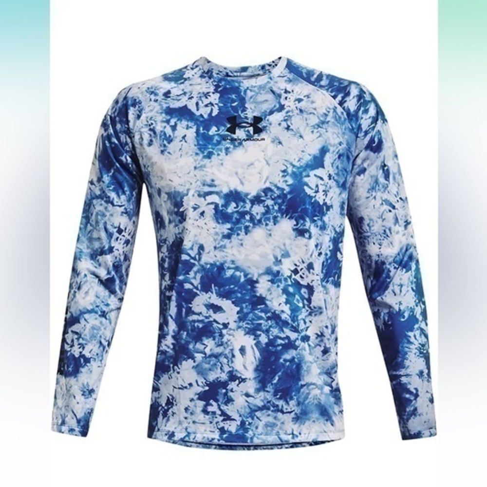 New UA Under armour HeatGear Long Sleeve Men's T-Shirt - Blue Size S Small